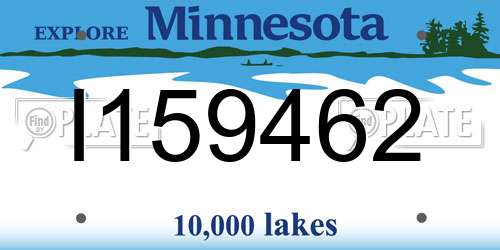I159462 Minnesota License Plate