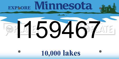I159467 Minnesota License Plate