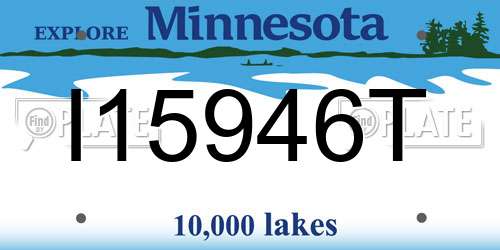 I15946T Minnesota License Plate