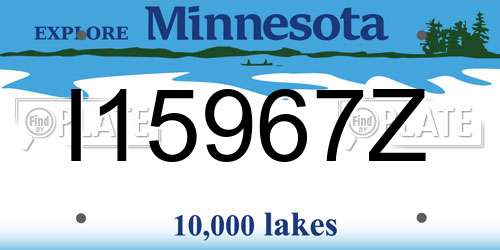 I15967Z Minnesota License Plate