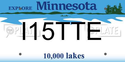 I15TTE Minnesota License Plate
