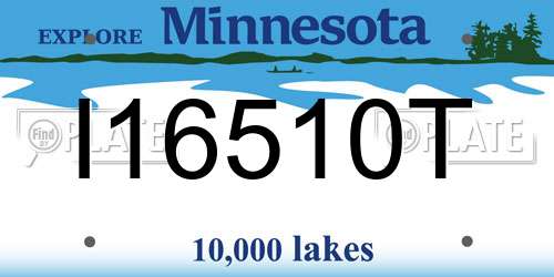 I16510T Minnesota License Plate