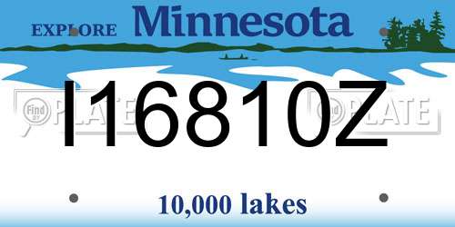 I16810Z Minnesota License Plate