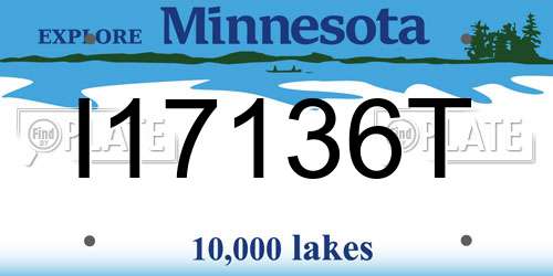 I17136T Minnesota License Plate