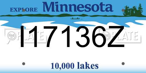 I17136Z Minnesota License Plate