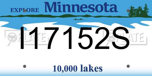 I17152S Minnesota License Plate