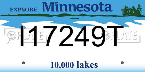 I17249T Minnesota License Plate