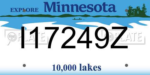 I17249Z Minnesota License Plate