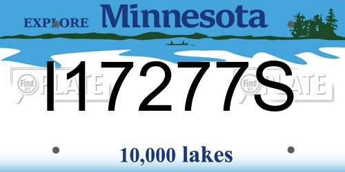 I17277S Minnesota License Plate