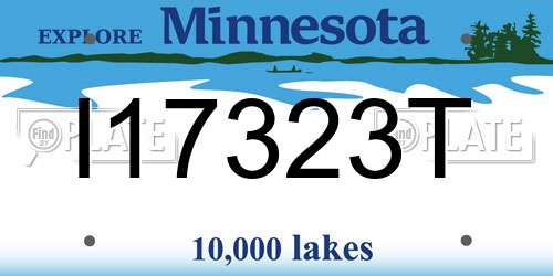 I17323T Minnesota License Plate