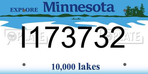 I173732 Minnesota License Plate