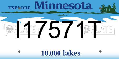 I17571T Minnesota License Plate