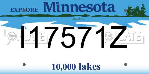 I17571Z Minnesota License Plate