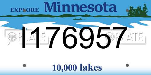 I176957 Minnesota License Plate