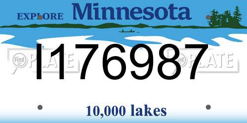 I176987 Minnesota License Plate
