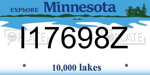 I17698Z Minnesota License Plate