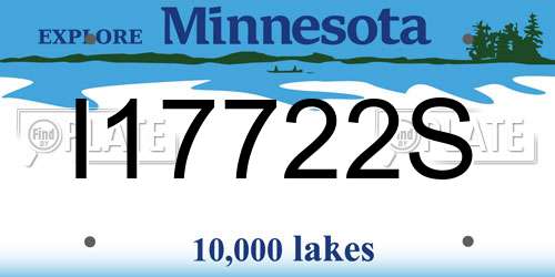 I17722S Minnesota License Plate