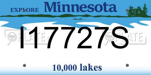 I17727S Minnesota License Plate