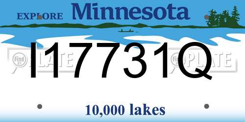 I17731Q Minnesota License Plate