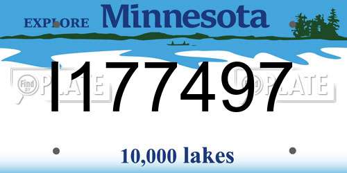 I177497 Minnesota License Plate