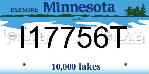 I17756T Minnesota License Plate