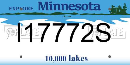 I17772S Minnesota License Plate