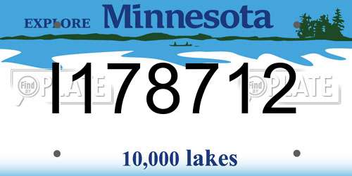 I178712 Minnesota License Plate