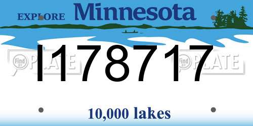 I178717 Minnesota License Plate