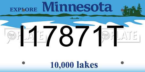 I17871T Minnesota License Plate