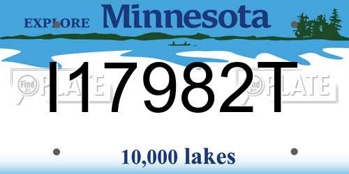 I17982T Minnesota License Plate