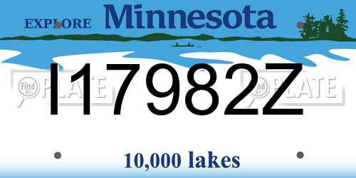 I17982Z Minnesota License Plate