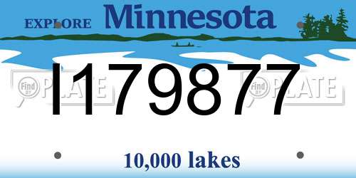I179877 Minnesota License Plate
