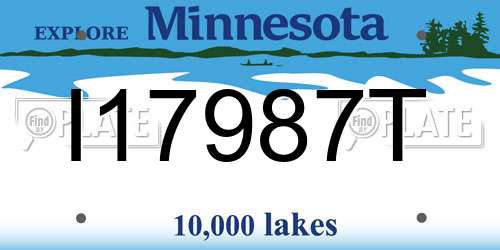 I17987T Minnesota License Plate