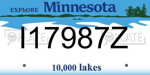 I17987Z Minnesota License Plate