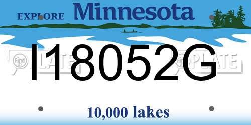 I18052G Minnesota License Plate