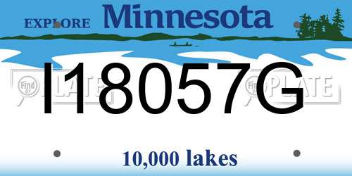 I18057G Minnesota License Plate