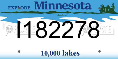 I182278 Minnesota License Plate