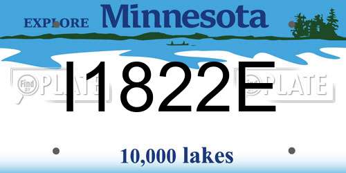 I1822E Minnesota License Plate
