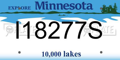 I18277S Minnesota License Plate