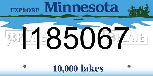 I185067 Minnesota License Plate