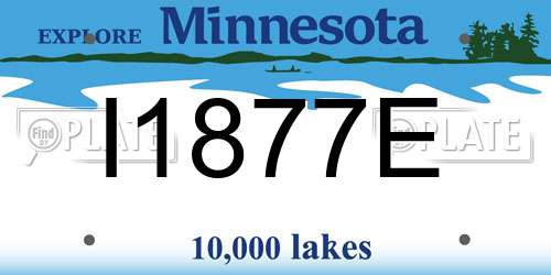 I1877E Minnesota License Plate