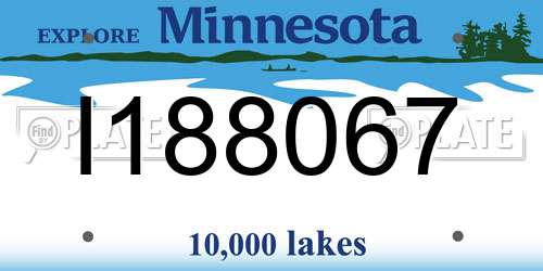 I188067 Minnesota License Plate