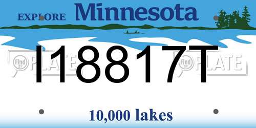 I18817T Minnesota License Plate