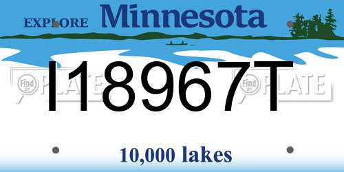 I18967T Minnesota License Plate