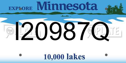 I20987Q Minnesota License Plate