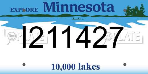 I211427 Minnesota License Plate