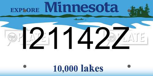I21142Z Minnesota License Plate
