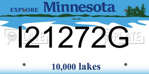 I21272G Minnesota License Plate