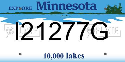 I21277G Minnesota License Plate