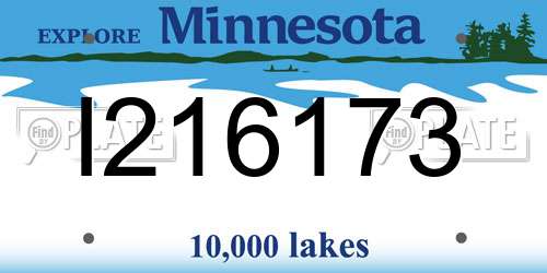 I216173 Minnesota License Plate